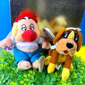 DISNEY EXCLUSIVE NWT VTG 90s PETER PAN RETIRED SMEE & NANA DOG BEAN BAG PLUSH